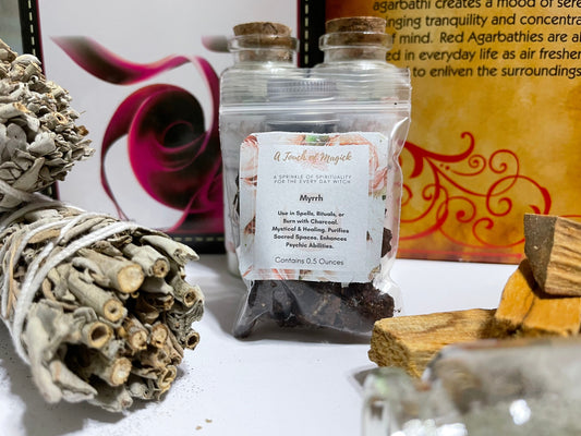 Myrrh Resin 1/2 OZ Purifying used for Meditation to enhance Relaxation - Boosts Spirit & Soul - Enhance Energy and Healing - Money Spells