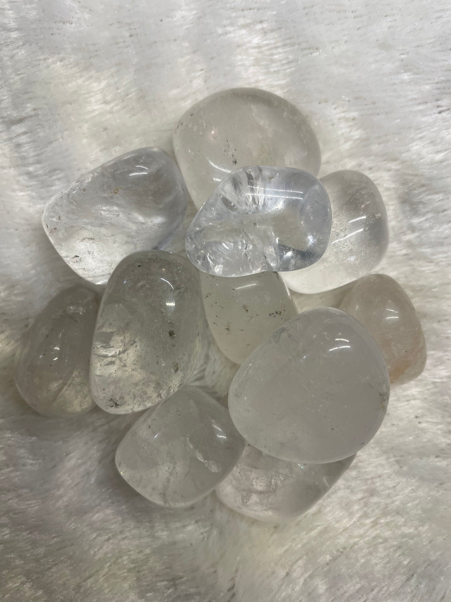 Clear Quartz | 1 Large Tumbled Stone | Approx 0.75” to 1” | Spiritual Crystal | Crown Chakra | Used for Balance & Energy Clearing