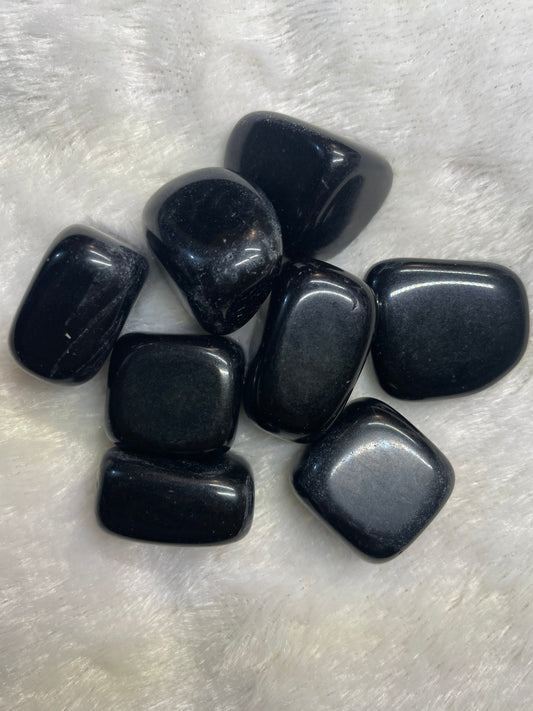 Obsidian Black | 1 Large Tumbled Stone | Approx 0.75” to 1” | Spiritual Crystal | Root Chakra | Used for Grounding & Cleansing