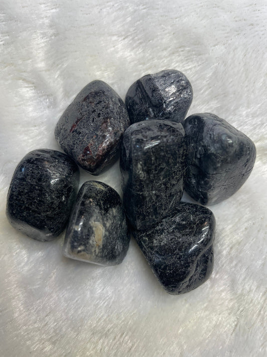Black Tourmaline | 1 Large Tumbled Stone | Approx 0.75” to 1” | Spiritual Crystal | Root Chakra | Used for Protection from Negativity