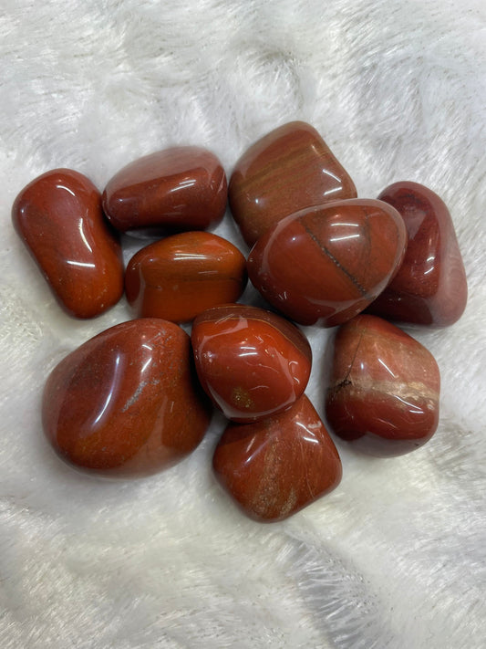 Red Jasper | 1 Large Tumbled Stone | Approx 0.75” to 1” | Spiritual Crystal | Root Chakra | Used for Grounding, Justice & Self Confidence