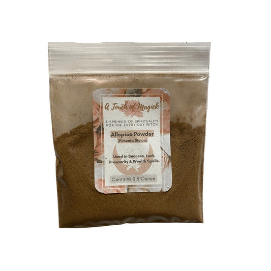 Allspice Powder | Pimenta Dioica | 0.5 Ounces | Used in Success, Luck, Wealth, Prosperity | Use in Spell Bottles, Mojo Bags | Witch Herbs